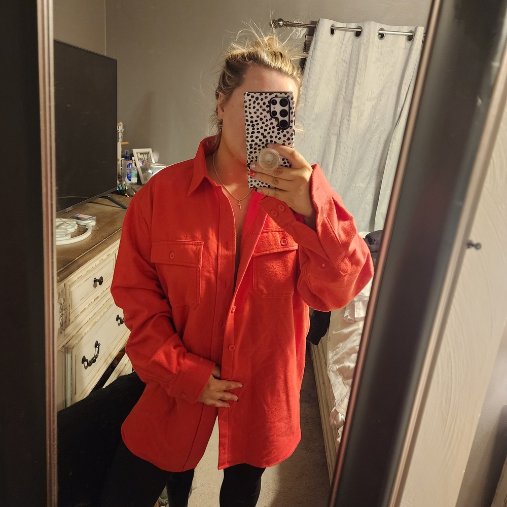 L.L. Bean Red Chamois Cloth Shirt
